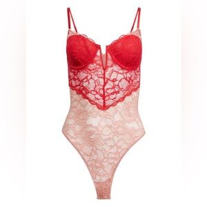 Fleur Du Mal bouquet lace heart bodysuit